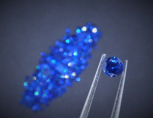 Round Cubic Zirconia Blue